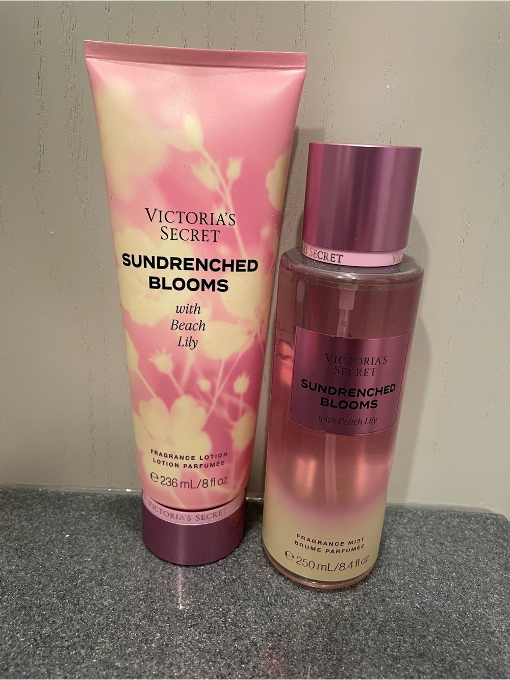 Victoria's Secret Sundrenched Blooms Lotion & Mist - Pink and Cream